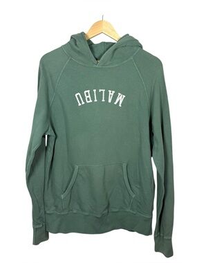 Hiro Clark Malibu Hoodie Green Oversized Pullover Sweatshirt Size Small